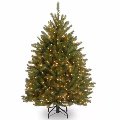 Jcpenney Pre Lit Christmas Trees National Tree Co. Dunhill Fir Hinged 4 1/2 Foot PreLit Fir Christmas