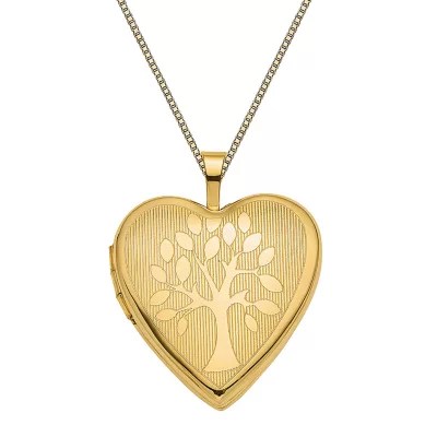 Womens 14K Gold Heart Locket Necklace JCPenney