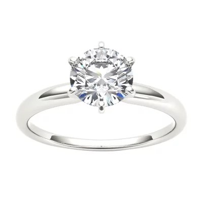 Womens 1 CT. T.W. Round White Diamond 14K Gold Solitaire RingJCPenney