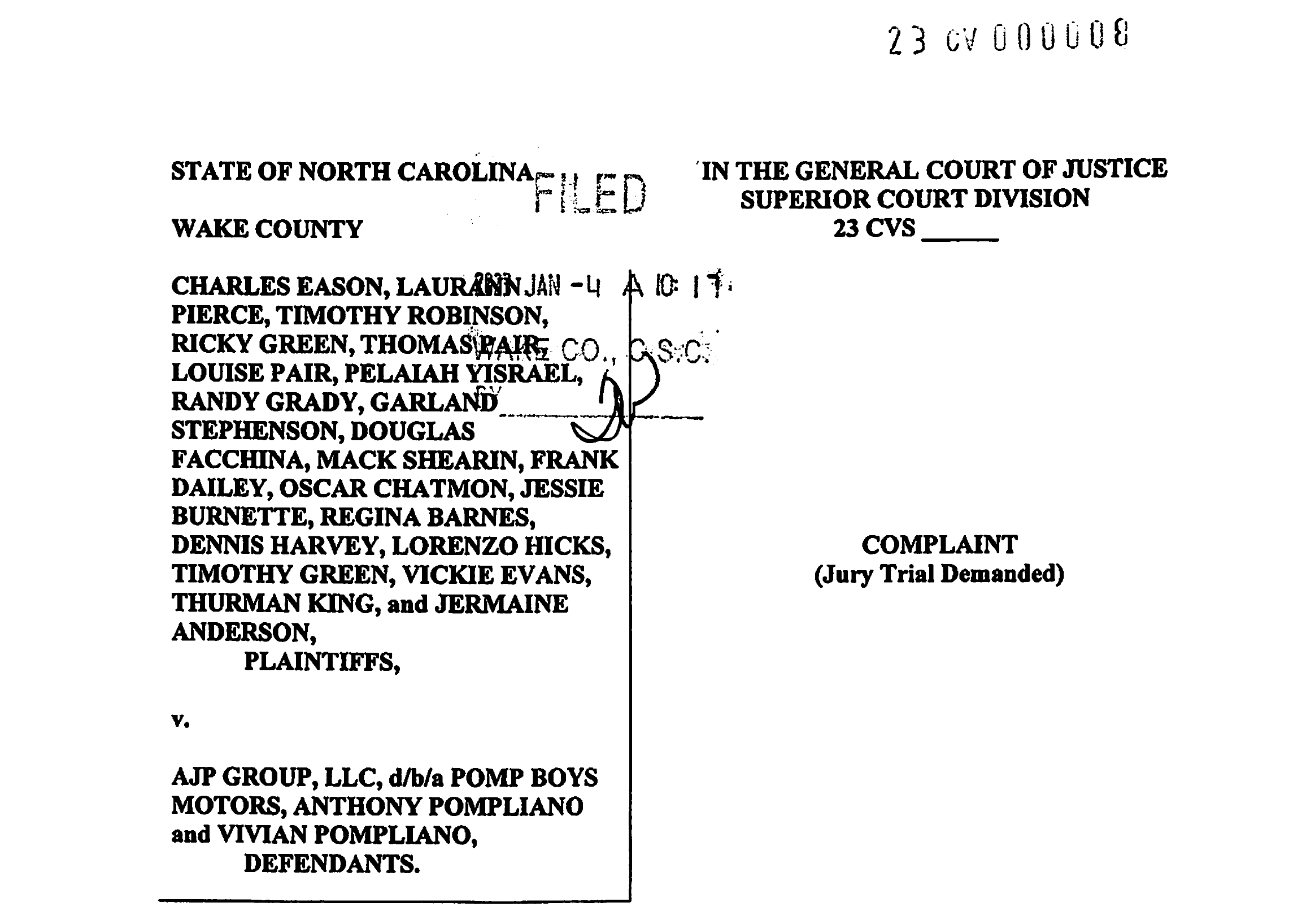 JC White Law Group Twenty One Consumers Sue Car Repair Shop as Scam Victims