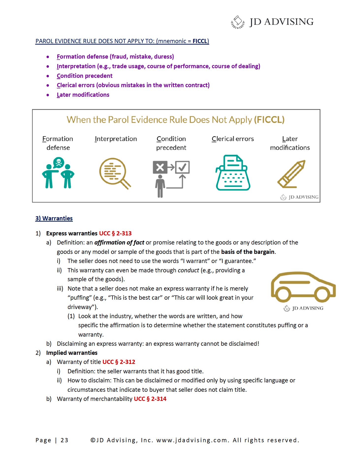 Law School Outlines JD Advising