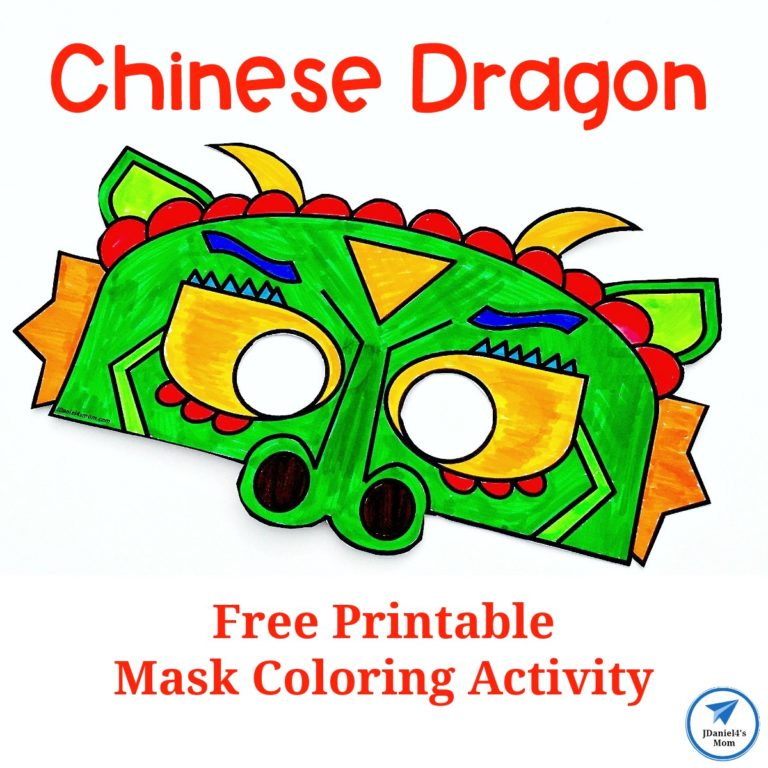 Chinese Dragon Mask Printable Coloring Activity JDaniel4s Mom