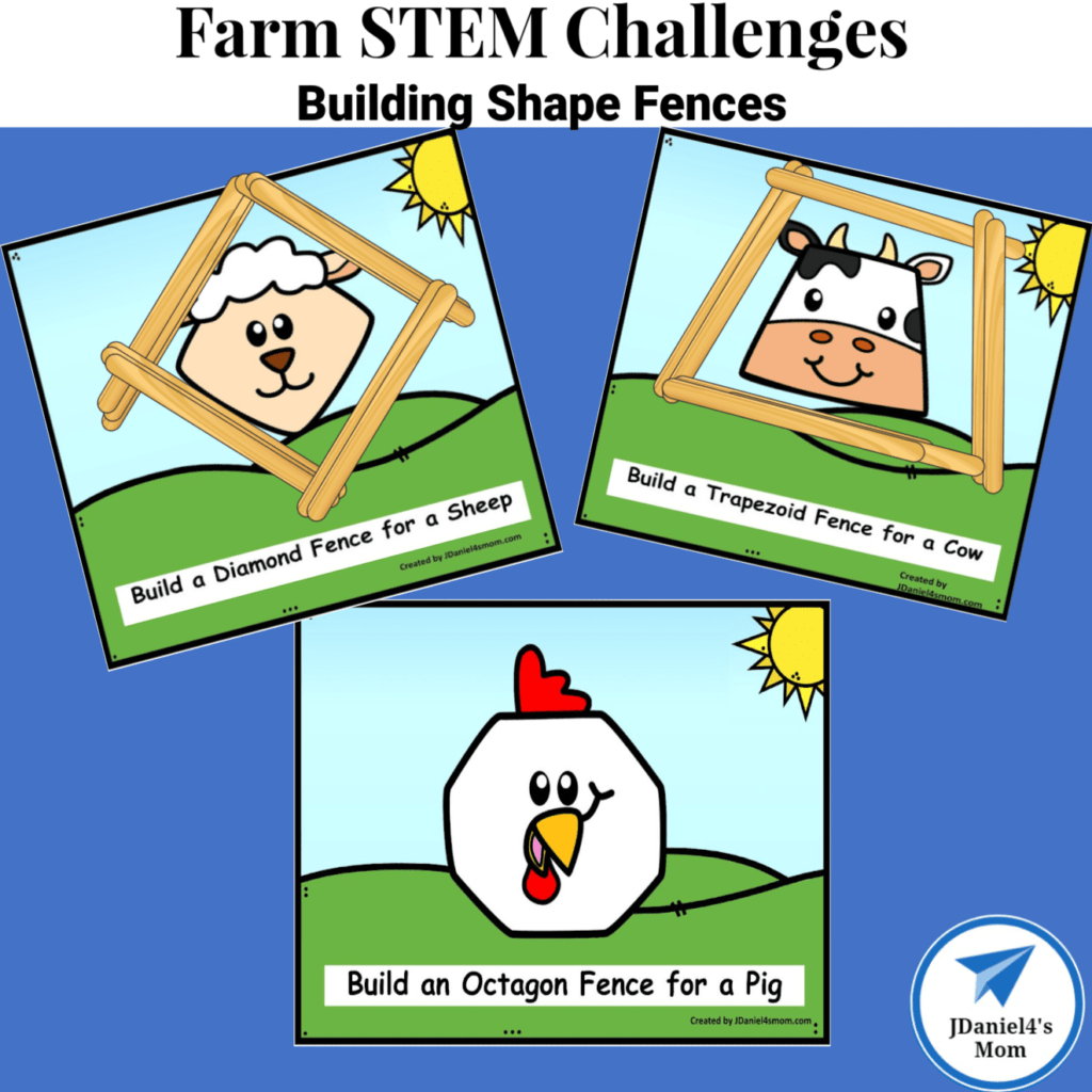 Farm STEM Challenges Building Shape Fences JDaniel4s Mom