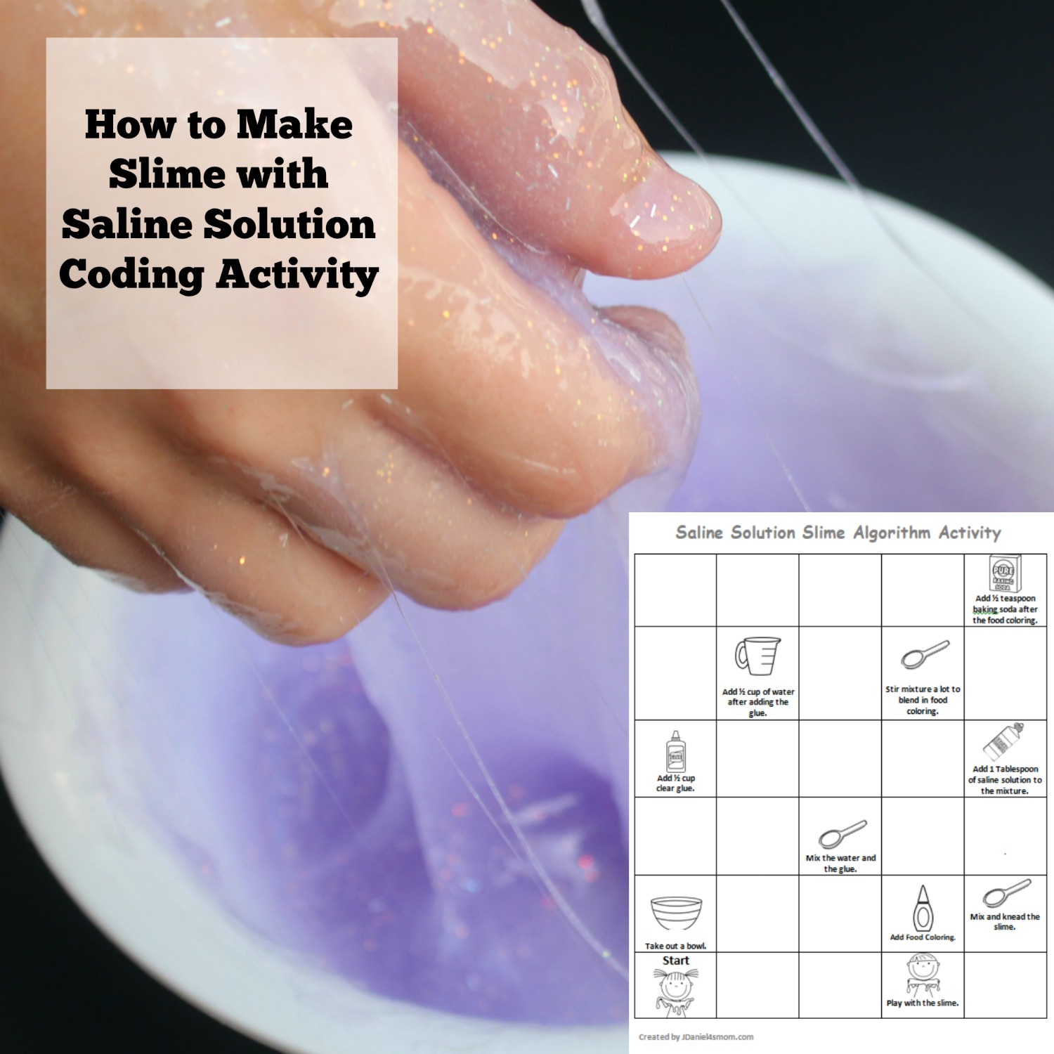 How to Make Slime with Saline Coding Activity