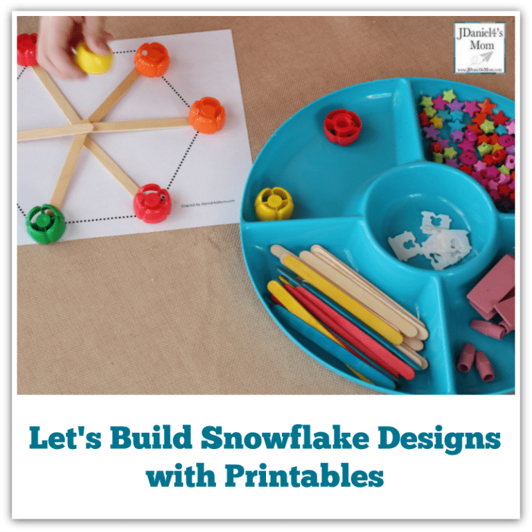 Let's Build Snowflake Designs with Printables for Children