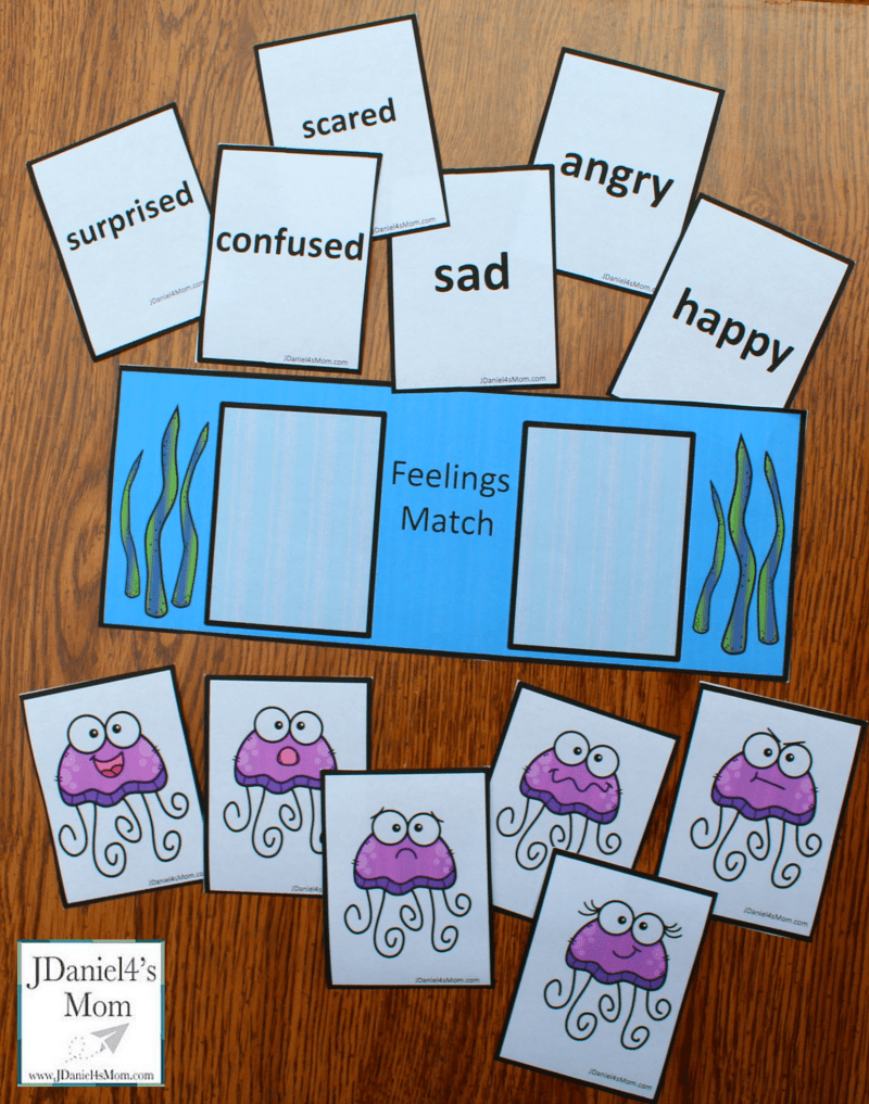 Teaching Feelings with Jellyfish Activity Printables