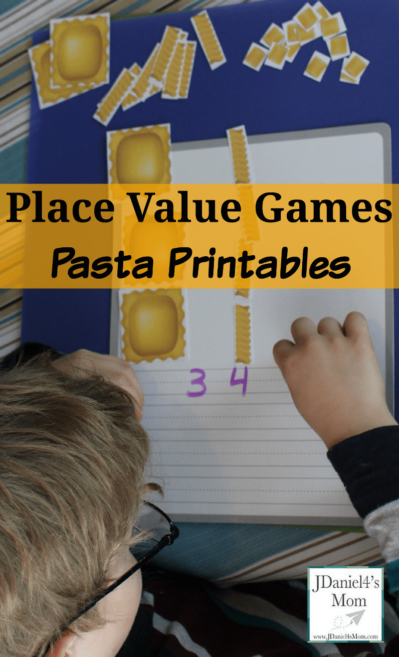 Place Value Games with Pasta Printables