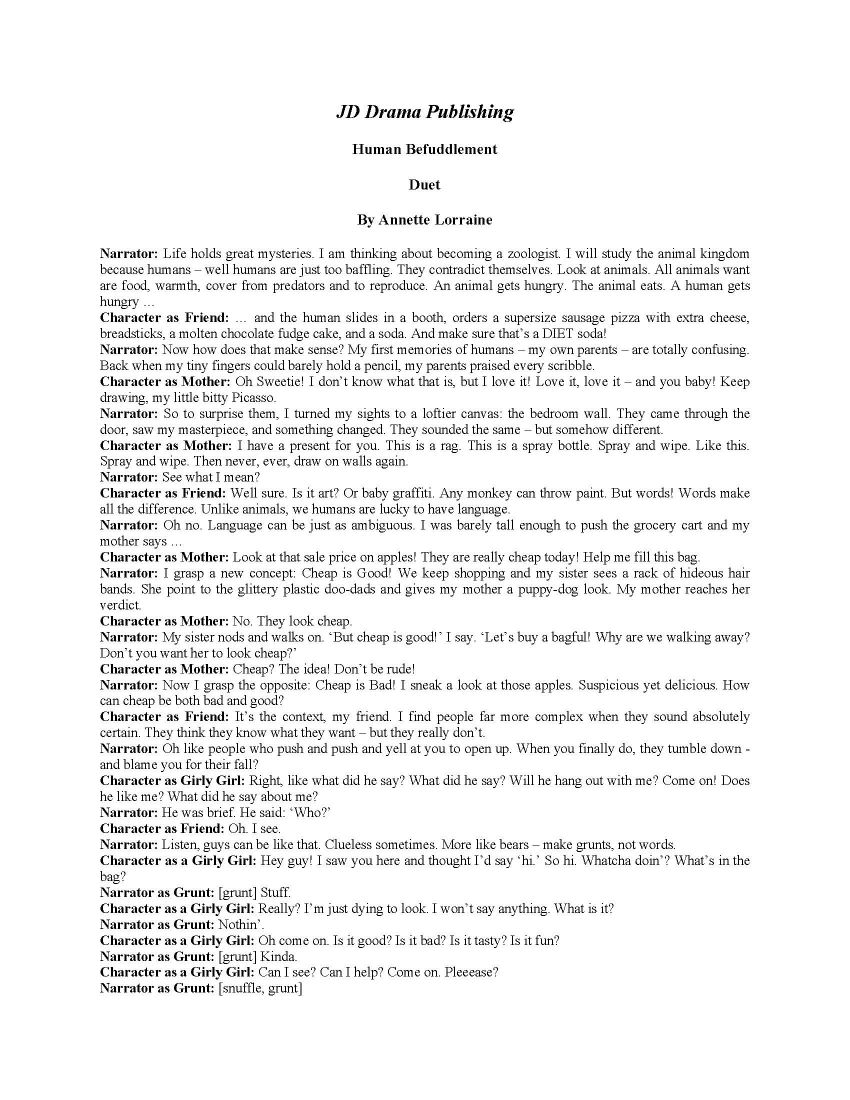 Human Beffudlement by Lorraine (710 min, M or F, Cut as needed