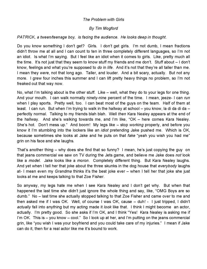 Inspirational monologues for teenage girls 1 minute hiloti