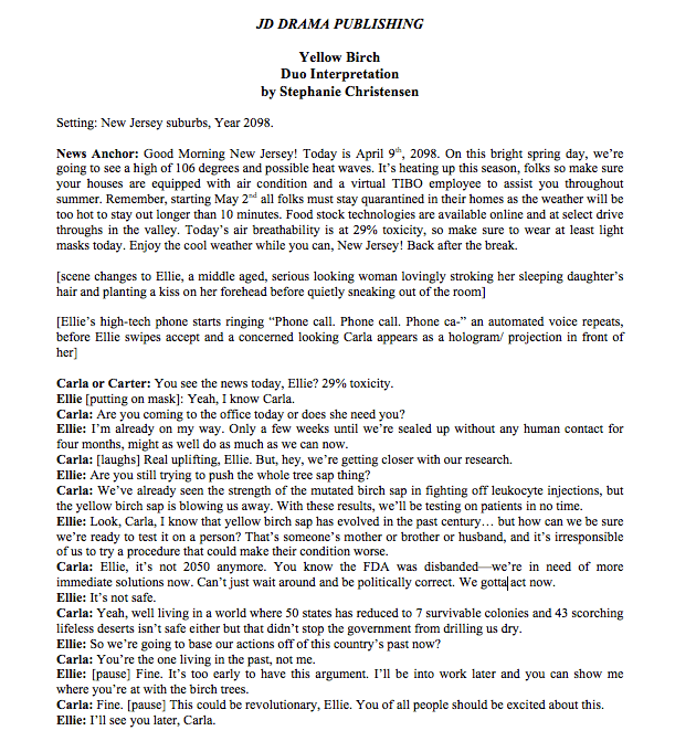 Yellow Birch by Stephanie Christensen (1215 min) Duo Interpretation