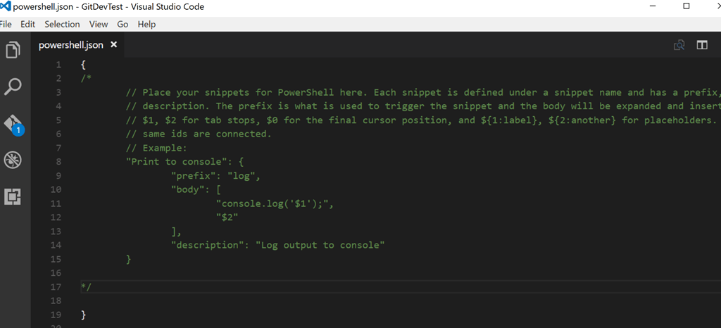 Adding PowerShell Snippets to Visual Studio Code • The Lonely Administrator