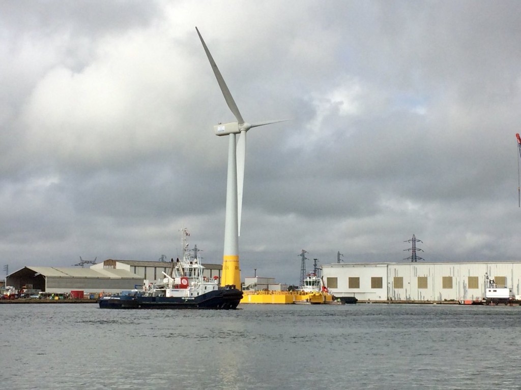 La première éolienne en mer flottante inaugurée à StNazaire