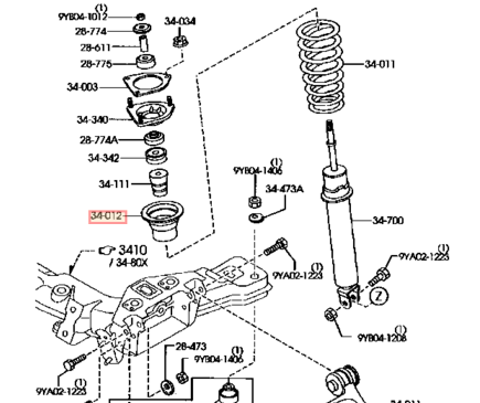 GENUINE MAZDA RX8 FRONT UPPER SUSPENSION SPRING SEAT OEM | JDM Planet