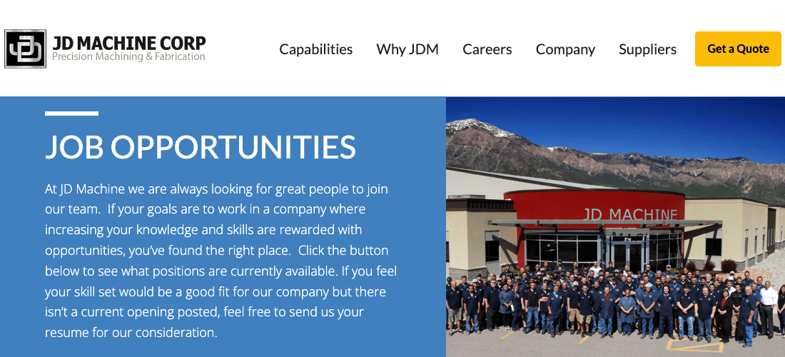 Job Listings JD Machine Jobs