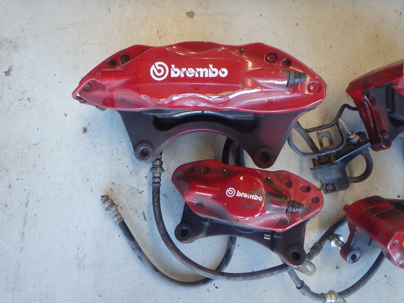 Mitsubishi Lancer Evo X 10 CZ4A Brembo Front Rear Brake Calipers Set 2