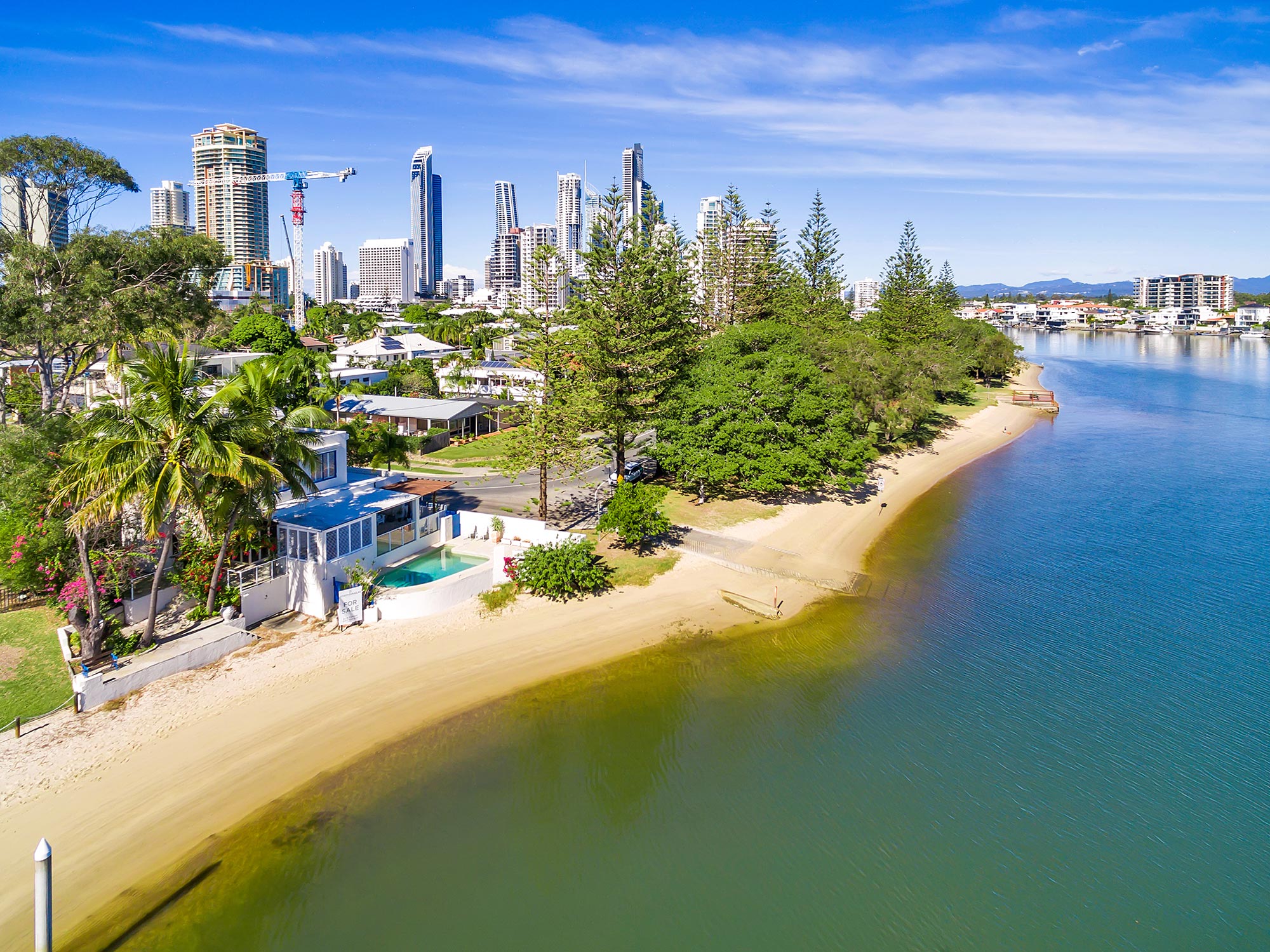 White Beach House on Rare River Position in Budds Beach Joseph