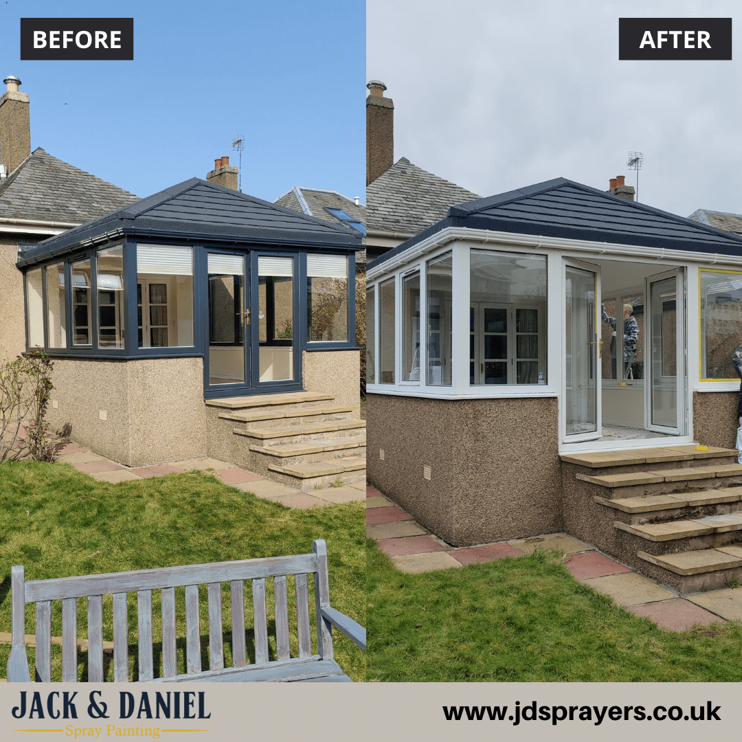 Davidson Road, Edinburgh uPVC Consenvatory Spray Painting Jack & Daniel