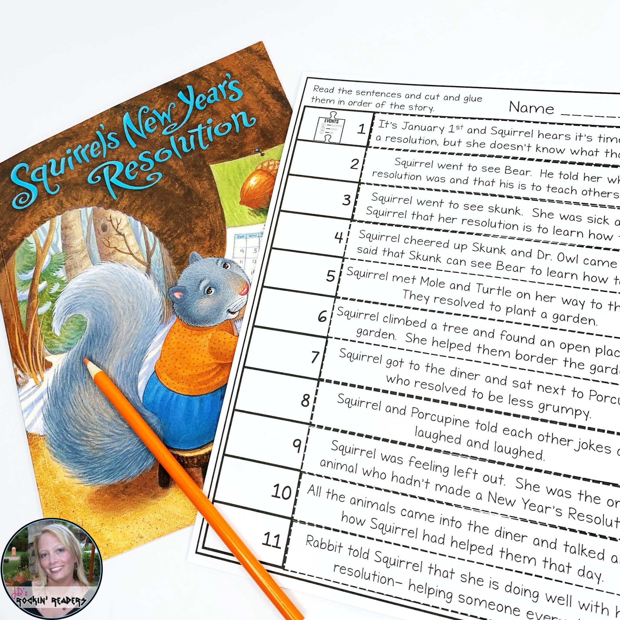 Squirrel's New Year's Resolution STEM and Book Activities JD's Rockin' Readers