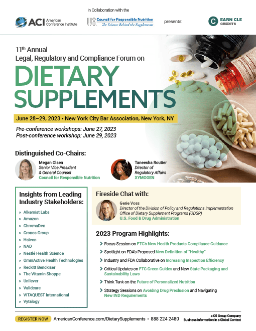 [Event] 11th Legal, Regulatory & Compliance Forum on Dietary