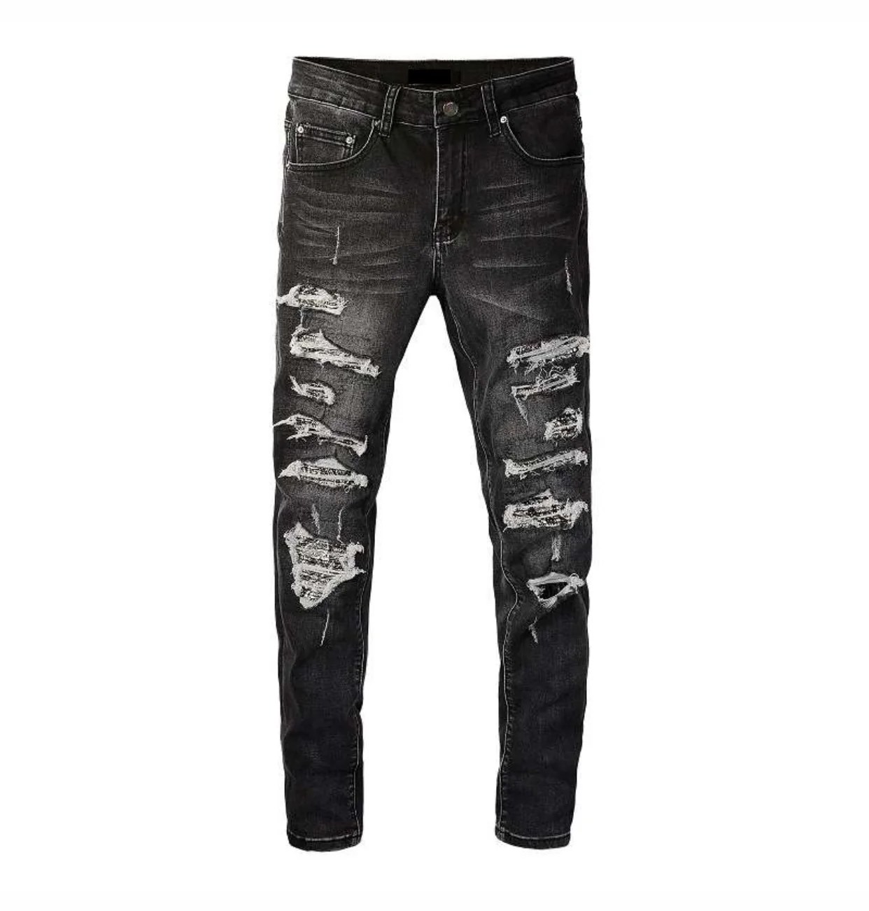 Retro Black Bandana Jeans Jeanfluence