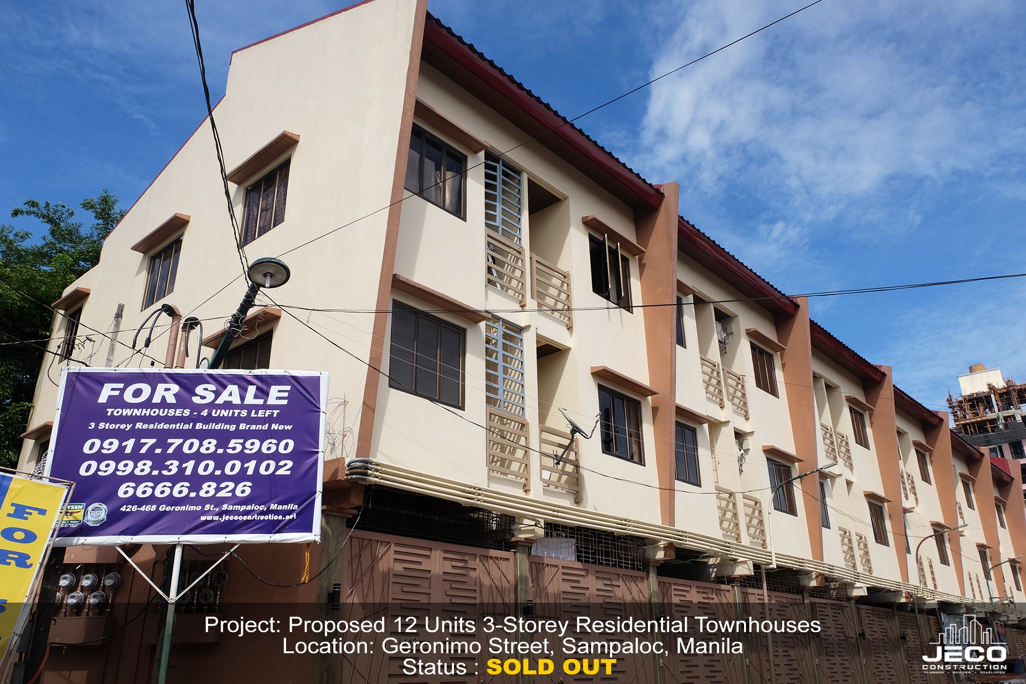 Geronimo Residences JECO Construction Townhouses For Sale