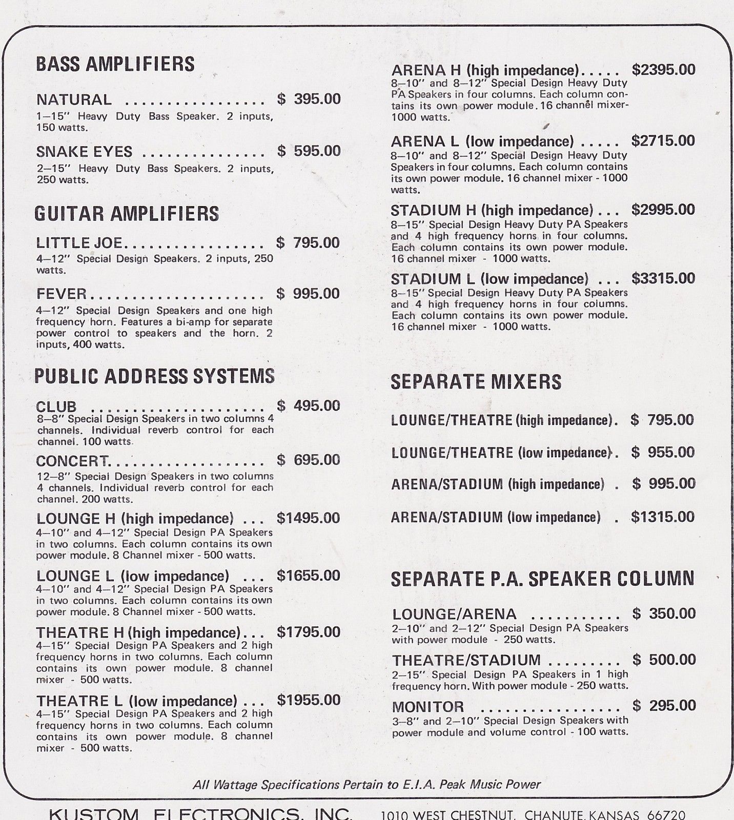 Kustom amps and guitars Jedistar