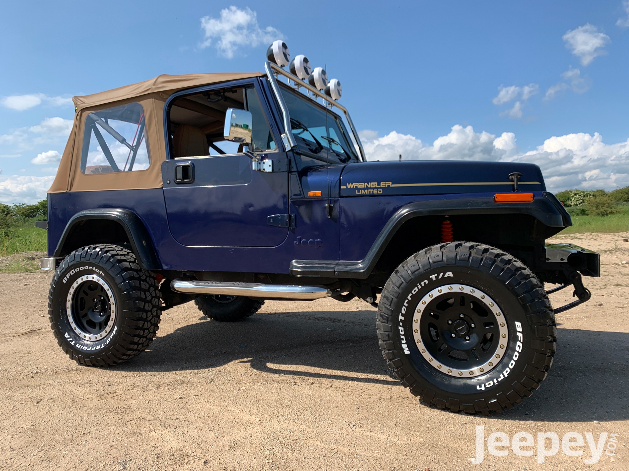 Stainless Light Bar, CJ, YJ (1513.14) Jeepey Jeep parts, spares and accessories