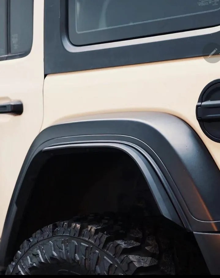 jeep wrangler jk jku jl jt ABS Fender flares extensions Guard Extention
