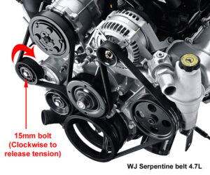 Jeep WK Grand Cherokee Serpentine Belts | JeepSpecs.com