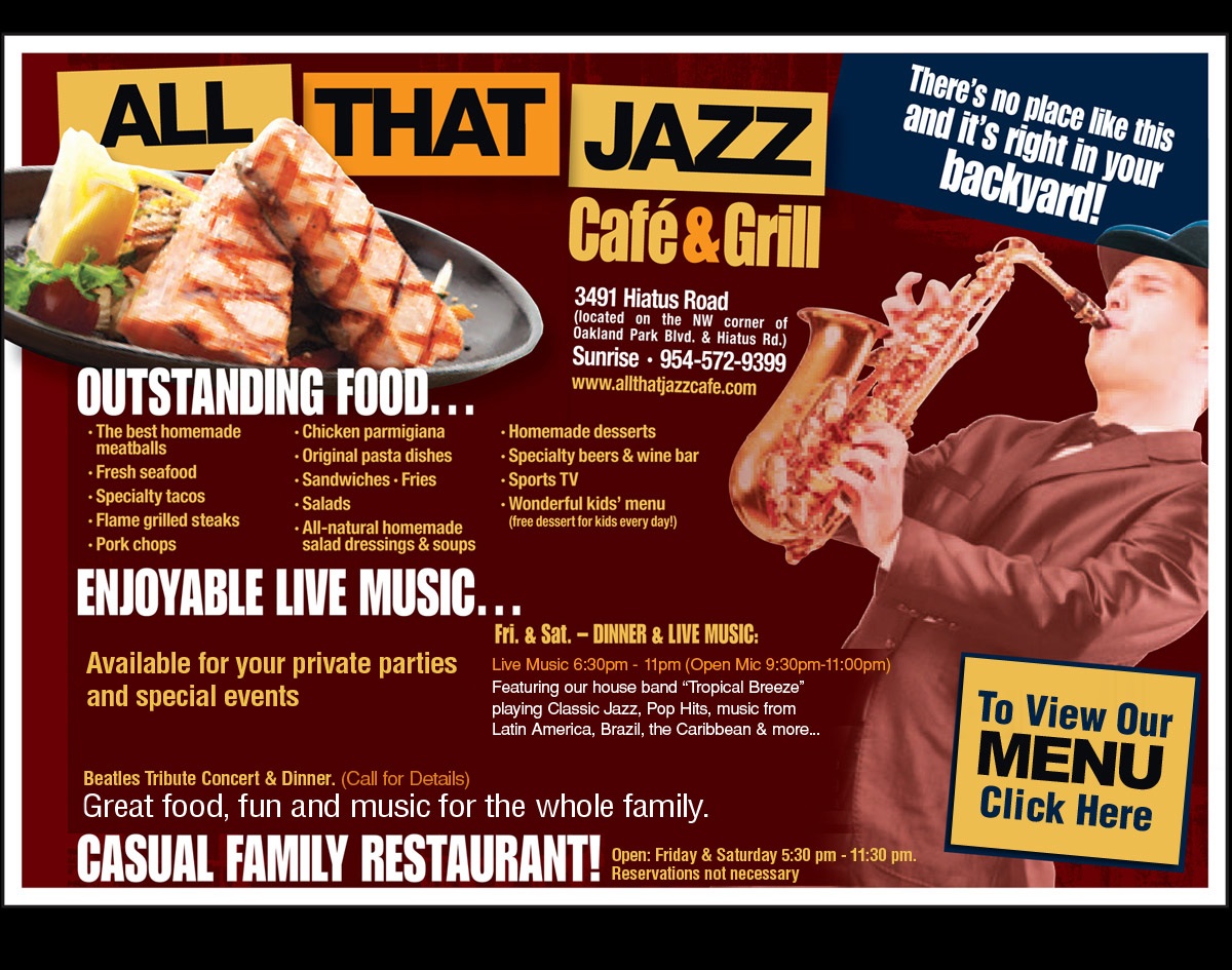 * All That Jazz Cafe & Grill (Sunrise) Jeff Eats