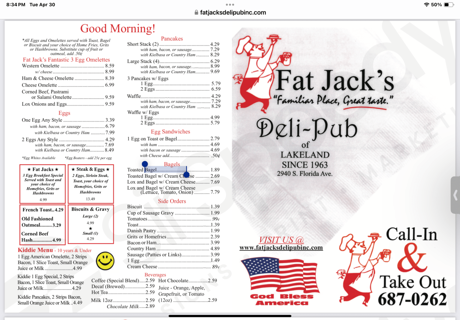 Fat Jack’s Deli & Pub (Lakeland) Jeff Eats