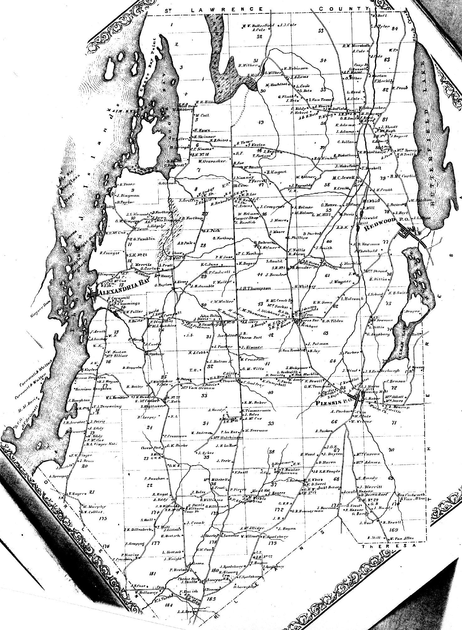 1864 Town of Alexandria Map