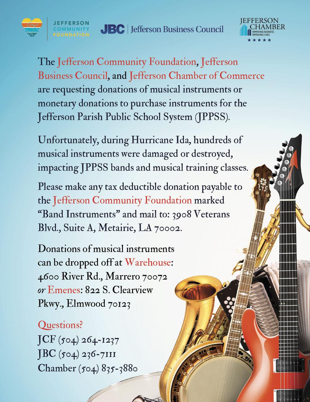 Musical Instrument Drive Jefferson Community Foundation