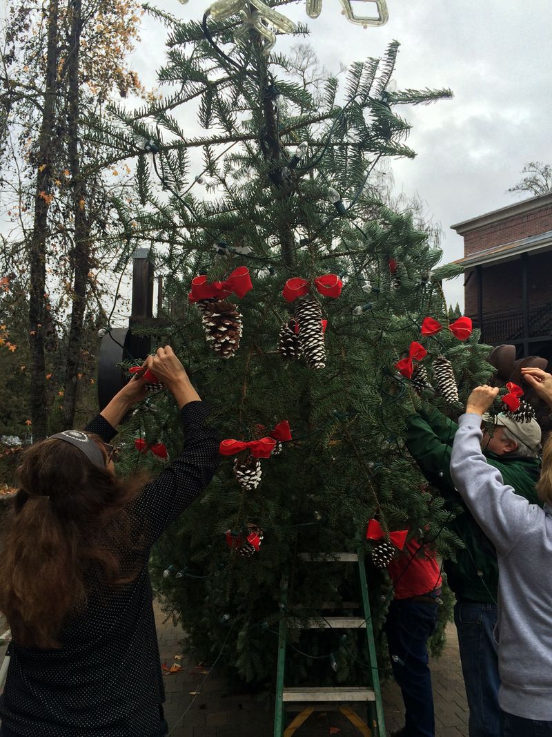 Christmas tree going up in Robinson Plaza in Nevada City Jeff Pelline