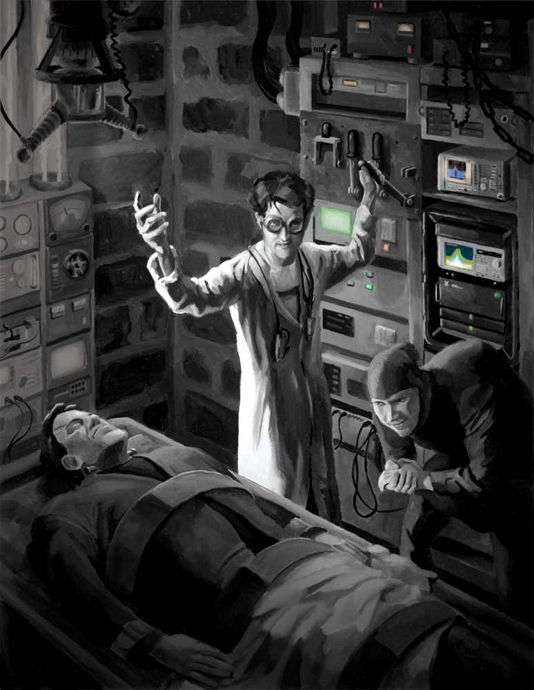 Doctor Frankenstein Mad Scientist Jeff Porter Art & Illustration