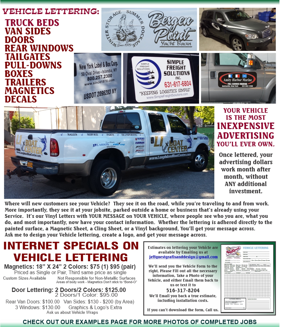 Vehicle Lettering & Graphics by JeffQuest