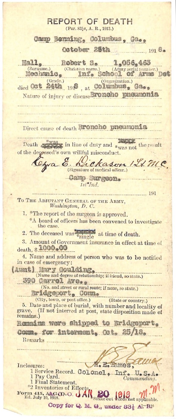 deathrecord Honor Norwalk CT veterans