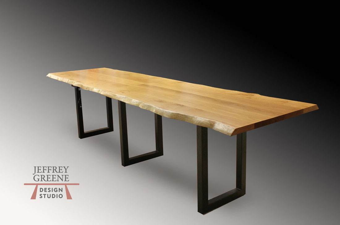 Live Edge Natural Oak Conference Table for Comcast HQ Jeffrey Greene