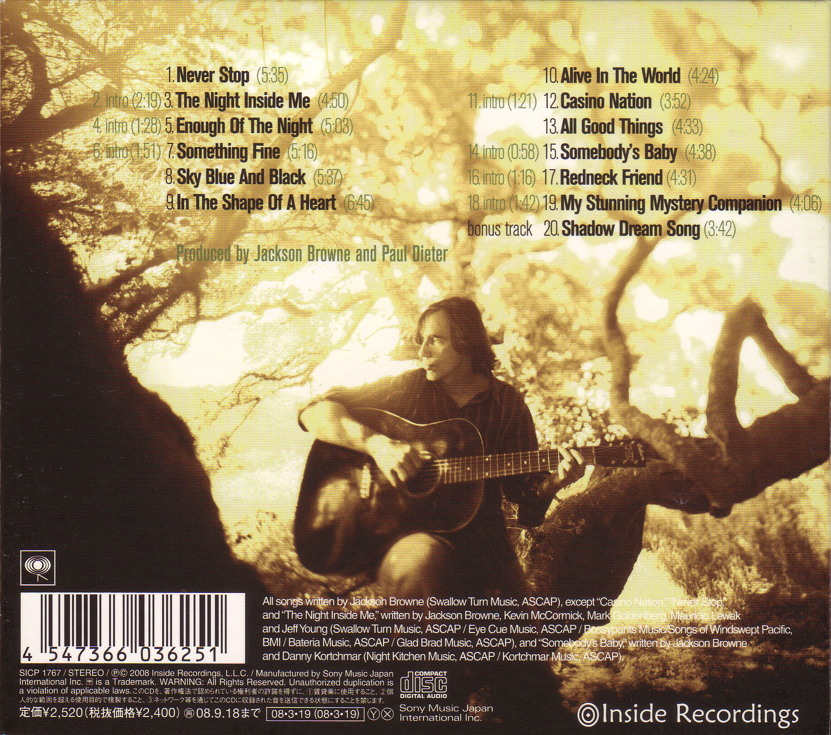 JACKSON BROWNE / SOLO ACOUSTIC VOL.2