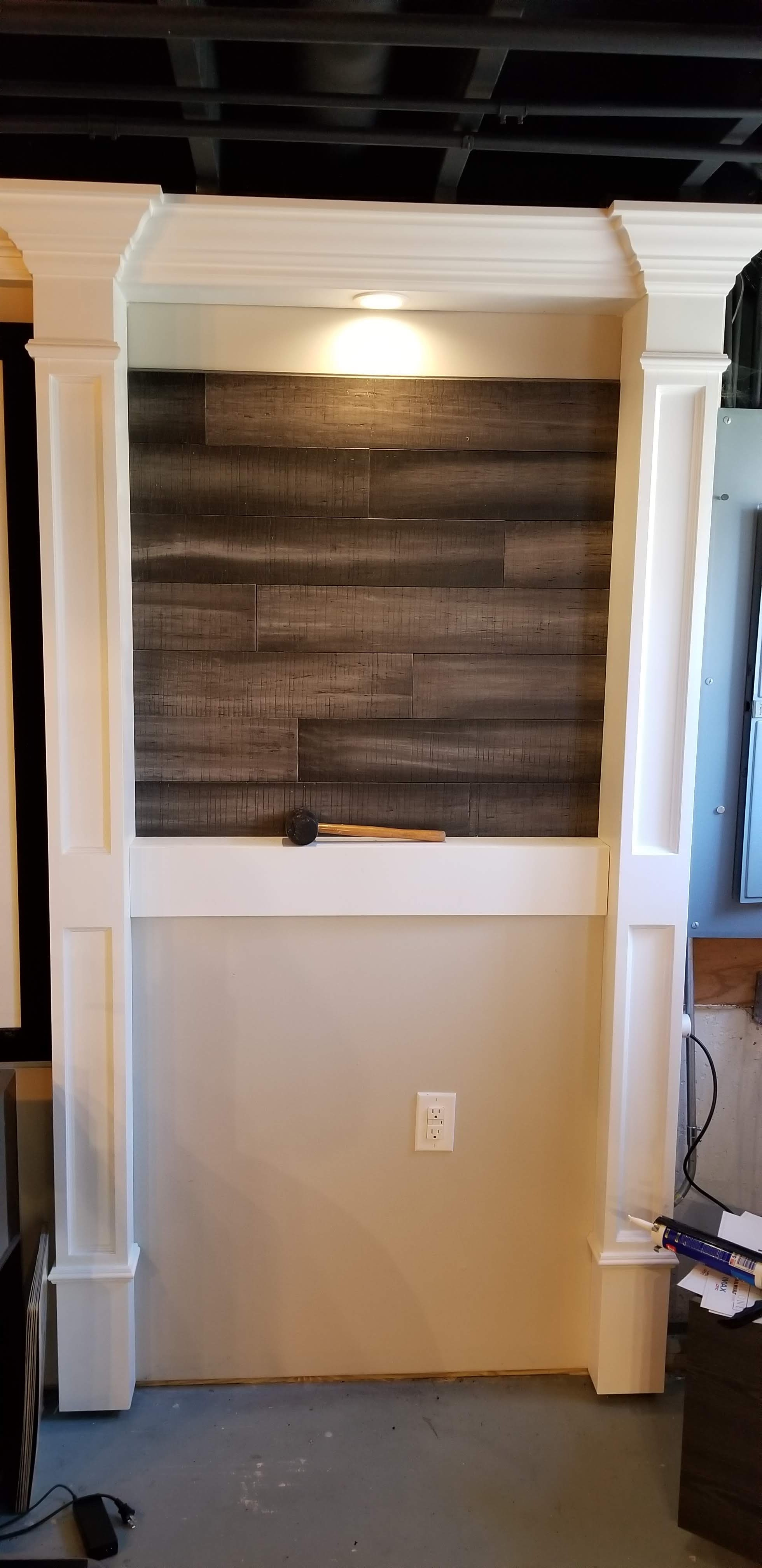 Flooring on Wall Basement Alcove Jeff Staley