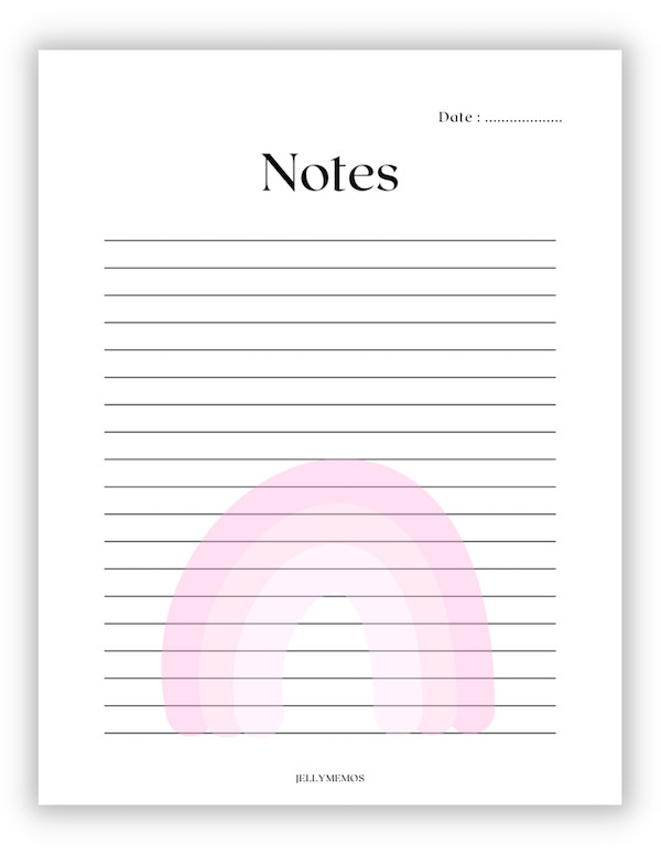 31 Cute Printable Notebook Paper Templates! - JellyMemos
