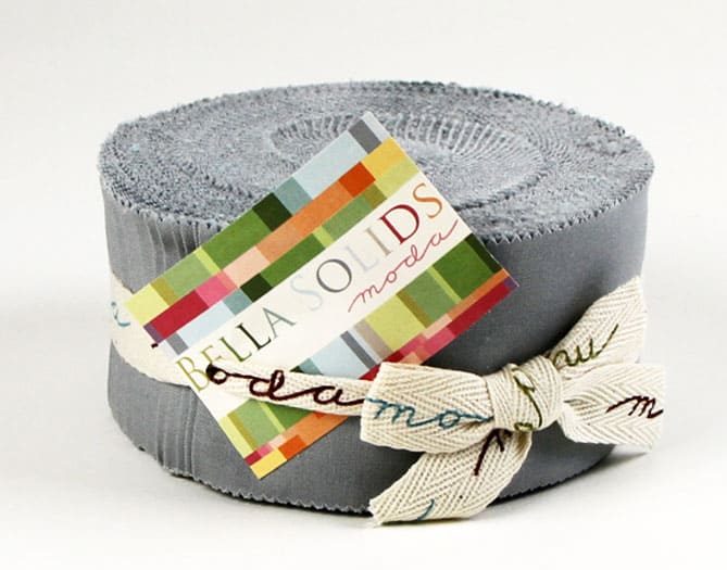 Bella Solids Silver Moda Jelly Roll