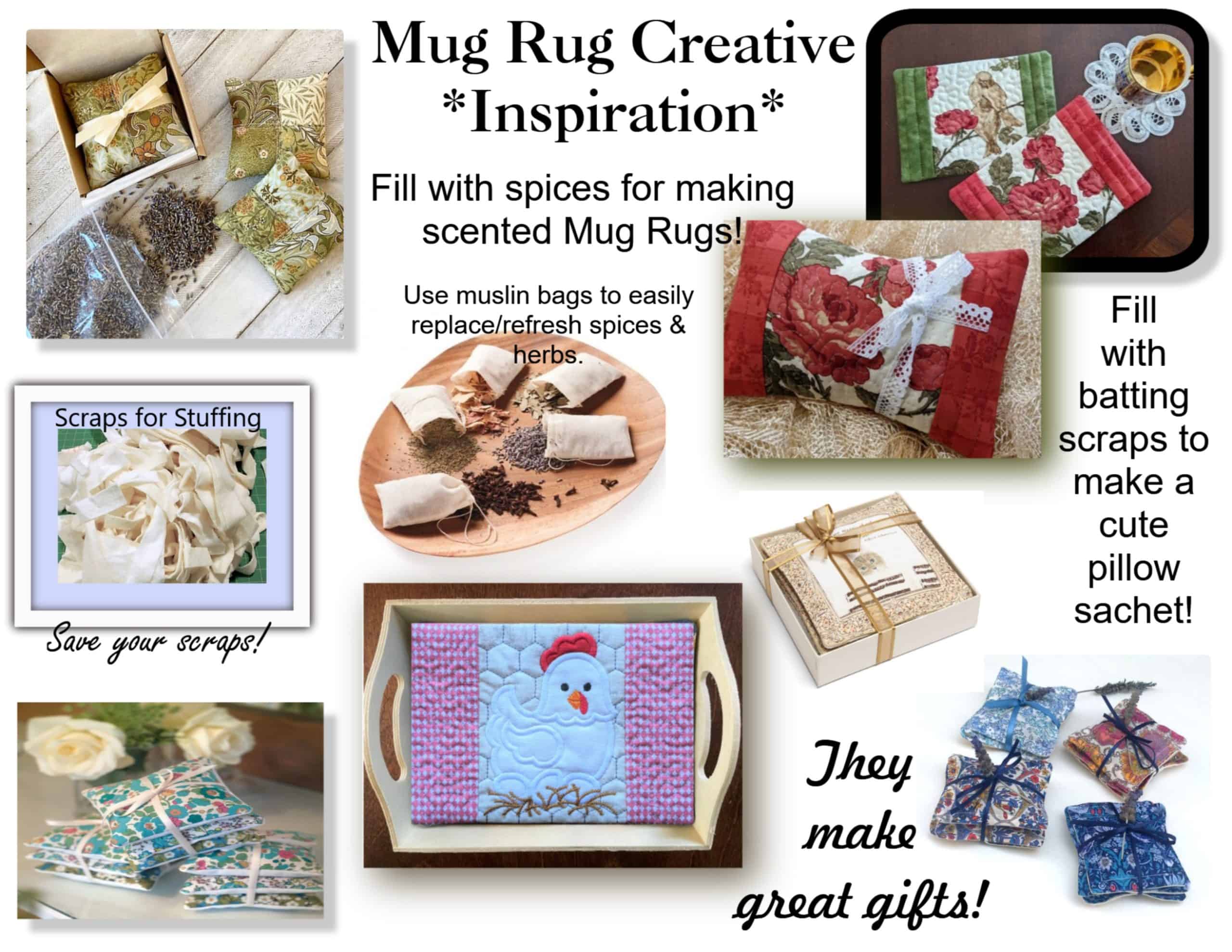 Lavender Fields Mug Rug Fabric Quilt Kit Designs by Juju Machine