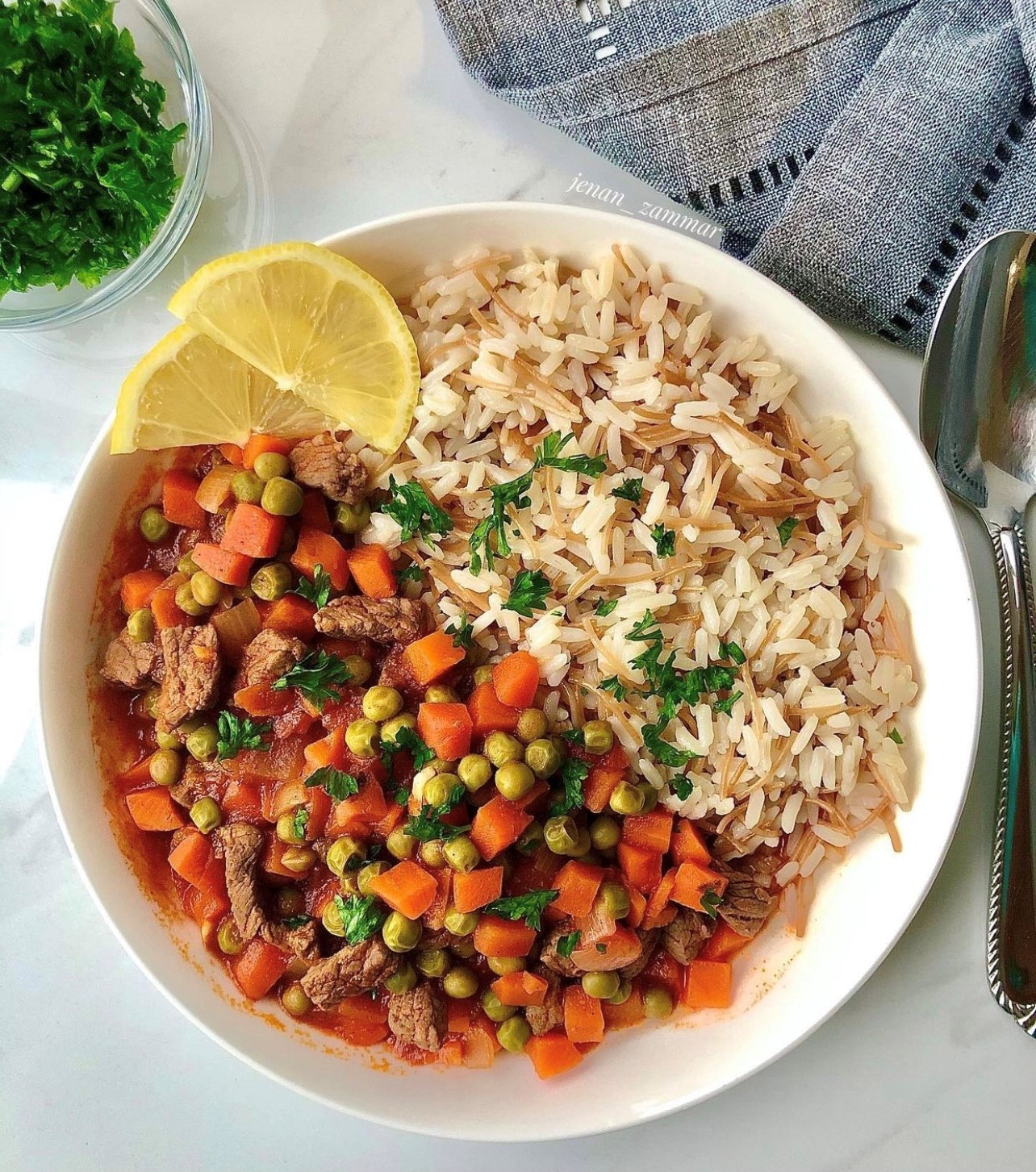 Green Pea Stew (Bazilla) Jenan Zammar