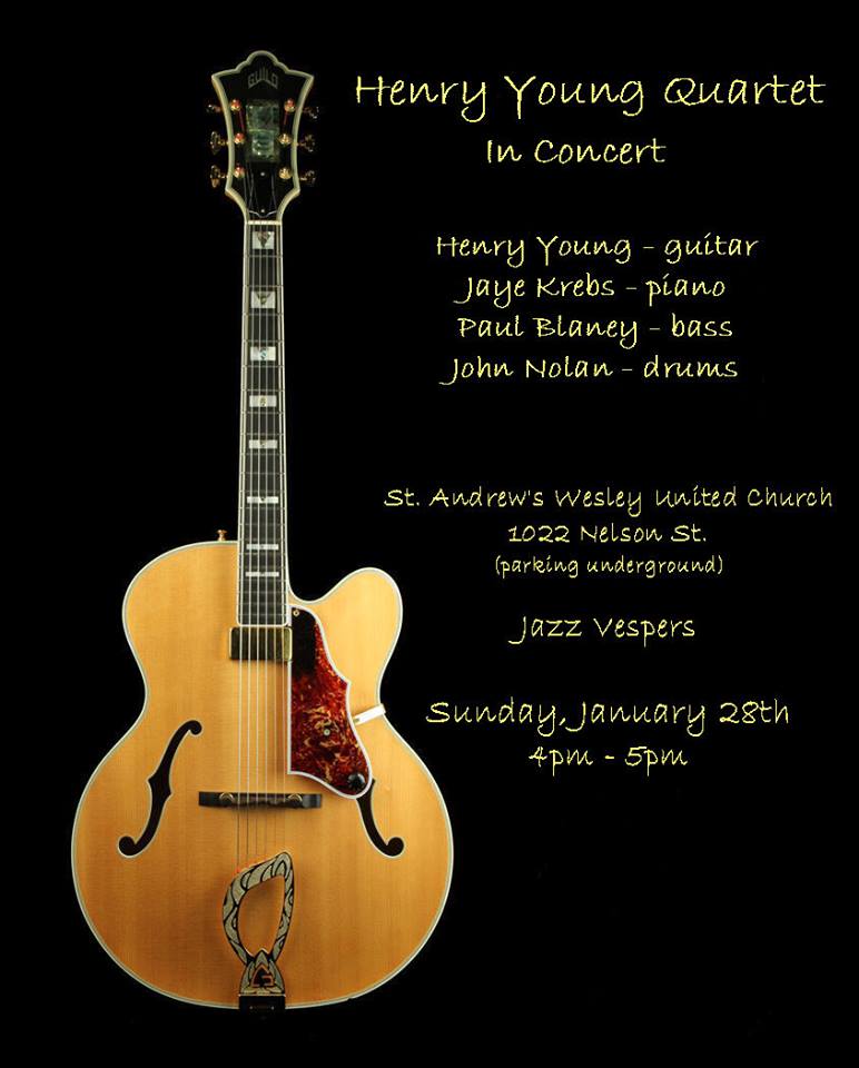 Jazz Vespers at St. Andrews Wesley Henry Young Quartet Jeni's Picks