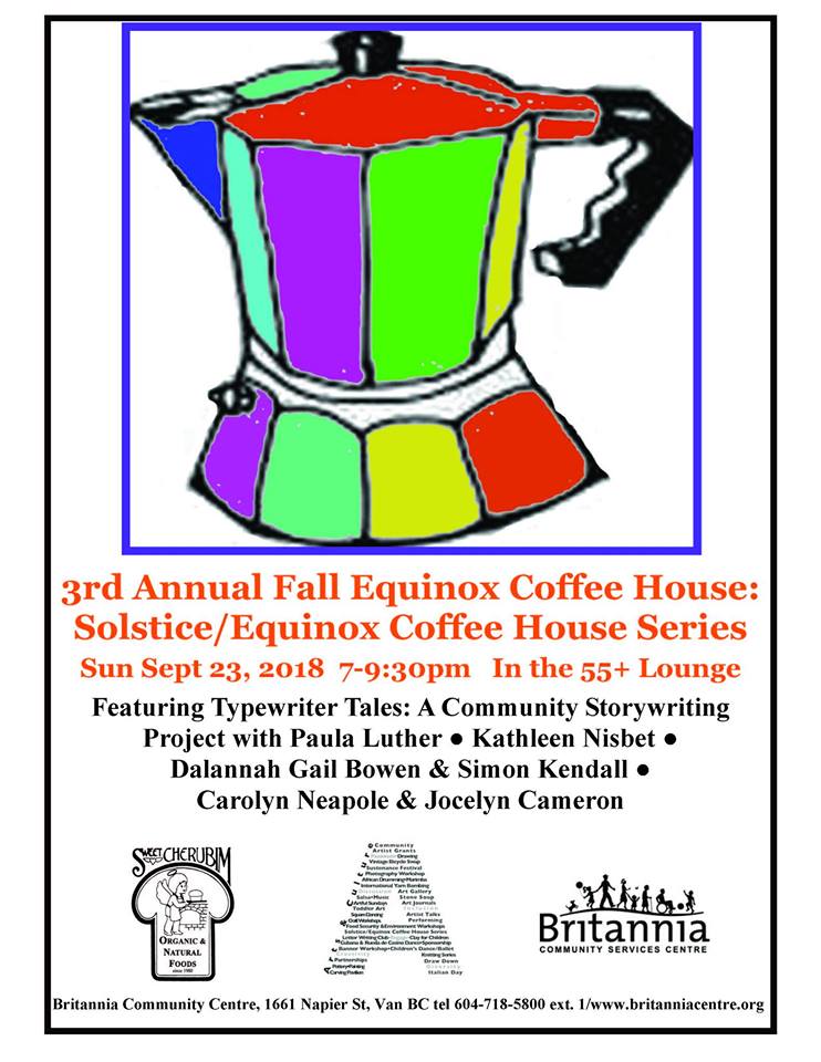 Britannia Community Centre 3rd Annual Fall Equinox Coffee House