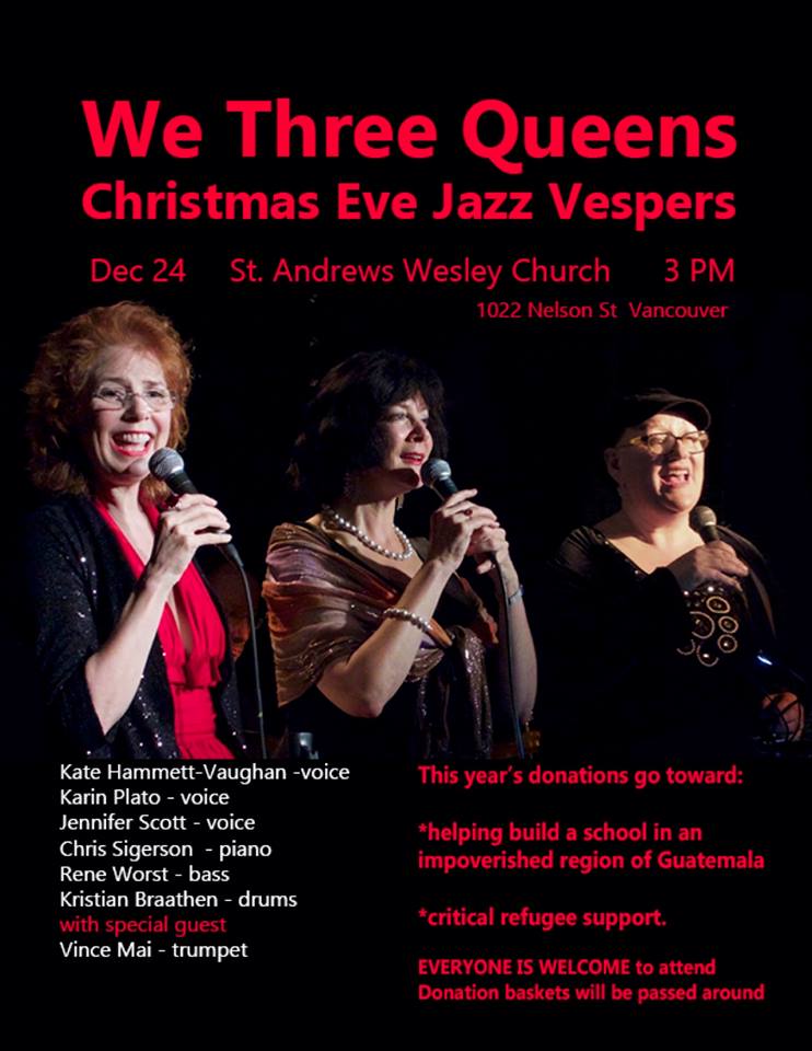 St.Andrews Wesley Jazz Vespers We Three Queens Jeni's Picks