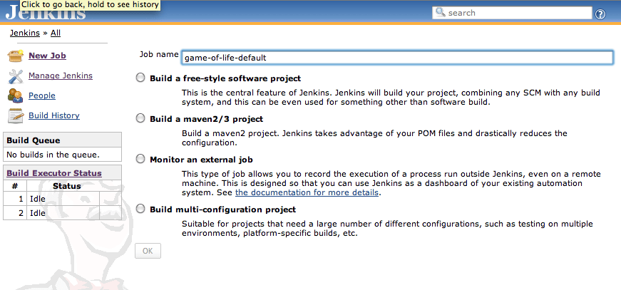 2.5. Your First Jenkins Build Job 2.5. Your First Jenkins Build Job