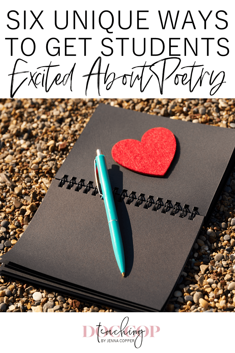 Teaching poetry in high school and middle school can be challenging, but it doesn't have to be. This post explains a new approach by using different interests to appeal to students. Click to find activities, lesson plans, anchor charts, and strategies to make poetry fun for teens. #teachingpoetry #reading #poetry #englishteacher #elateacher