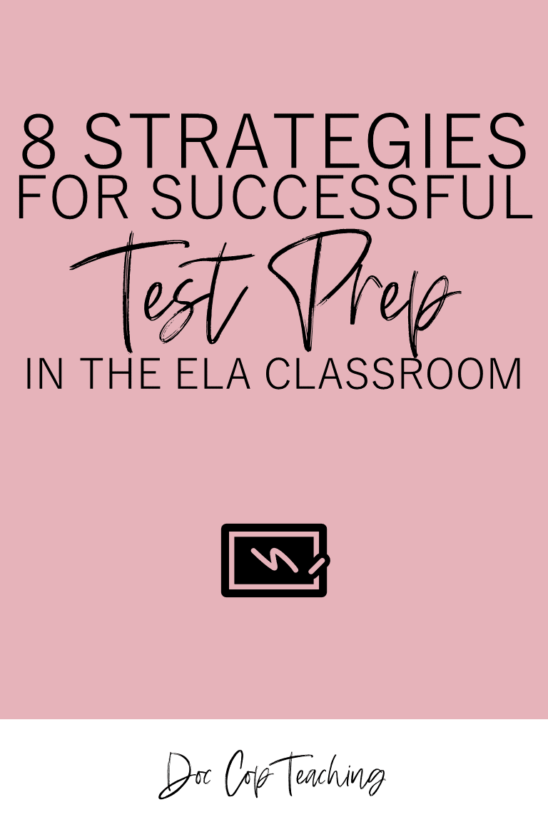 Are you ready for standardized test season? Or maybe you're just looking to review for an assessment in your classroom? Either way, this post includes tips, strategies, activities, games, and motivation ideas for fun, engaging, and effective test prep for reading and writing practice in middle school and high school ELA classrooms.